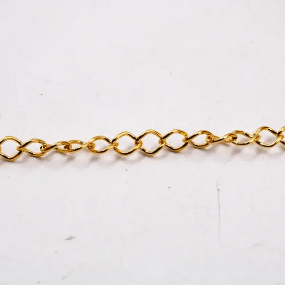 Corrente Alongadora 6.5X4.9Mm Em Ferro Com 100 Metros - Dourado