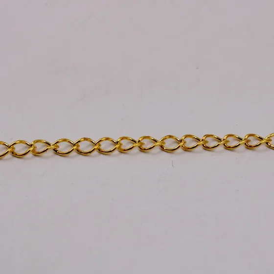 Corrente Alongadora 7.5X5.7Mm Em Ferro Com 100 Metros - Dourado
