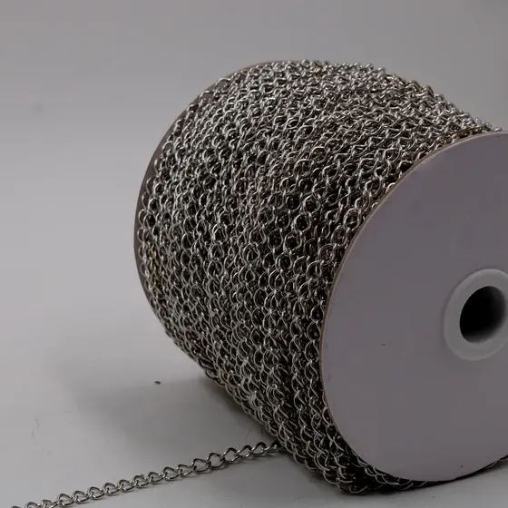 Corrente Alongadora 7.5X5.7Mm Em Ferro Com 100 Metros - Niquel