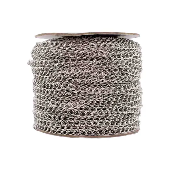 Corrente Alongadora 7.5X5.7Mm Em Ferro Com 100 Metros - Niquel