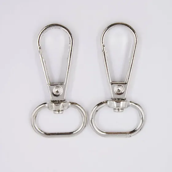 Fecho Mosquetao Base Arredondada 09X42Mm Em Zamak (20 Pc) - Niquel