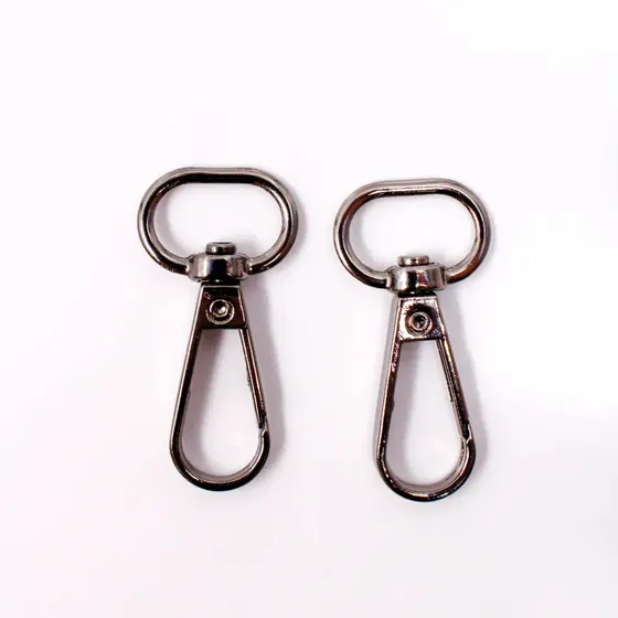 Fecho Mosquetao Base Arredondada 09X42Mm Em Zamak (20 Pc) - Grafite