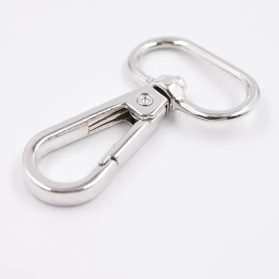 Fecho Mosquetao Base Arredondada 16X50Mm Em Zamak (20 Pc) - Niquel