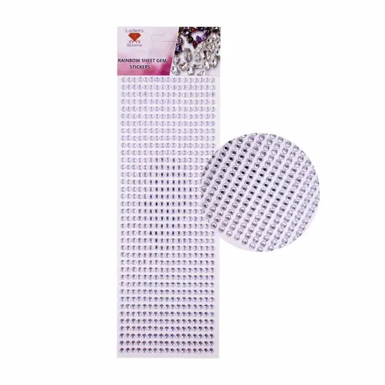 Cartela De Meia Perola 05Mm Em Acrilico Com 12 Cartelas - Cristal Transparente