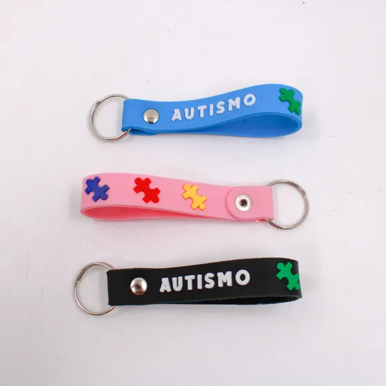 Alca Para Chaveiro Autismo Sortida 19X1.4Cm Emborrachado (20 Pc)
