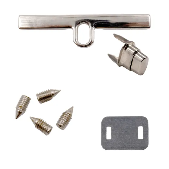 Fecho Retangular Para Bolsa 36X98Mm Em Ferro Unidade - Niquel