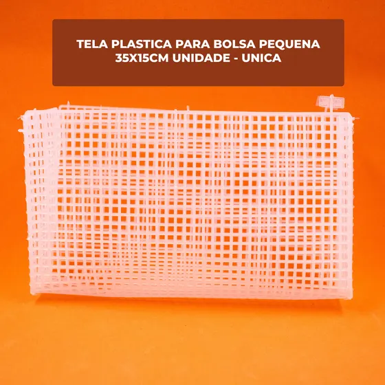 Tela Plastica Para Bolsa Pequena 35X15Cm Unidade