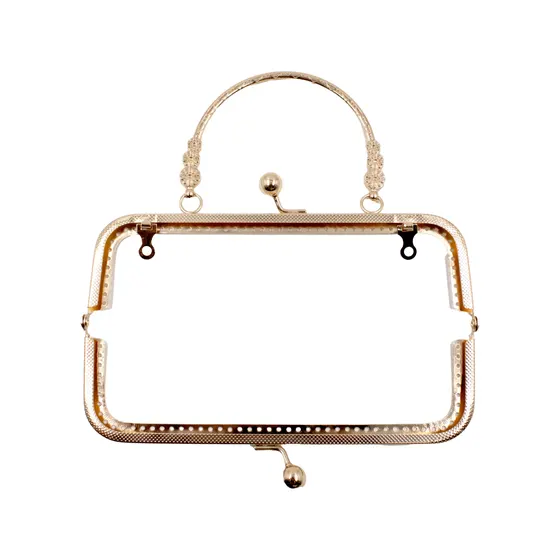 Fecho Da Vovo Retangular Com Alca 20X6.5Cm Em Ferro Unidade - Dourado
