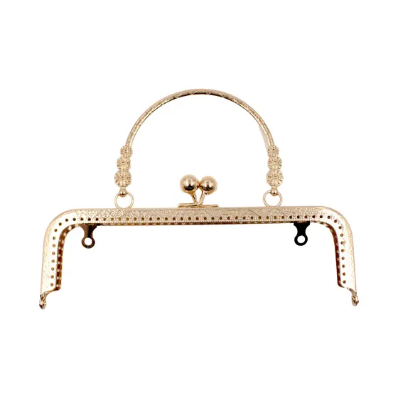 Fecho Da Vovo Retangular Com Alca 20X6.5Cm Em Ferro Unidade - Dourado