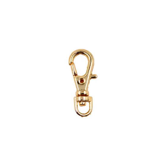 Fecho Mosquetao Base Arredondada 23Mm Em Zamak Cataforetico (25 Pc) - Dourado