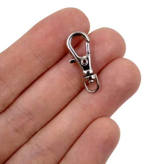 Fecho Mosquetao Base Arredondada 23Mm Em Zamak Cataforetico (25 Pc) - Niquel