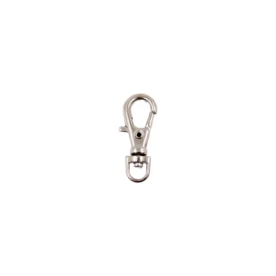 Fecho Mosquetao Base Arredondada 23Mm Em Zamak Cataforetico (25 Pc) - Niquel