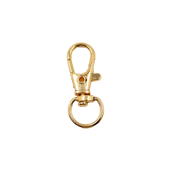 Fecho Mosquetao Base Arredondada 32Mm Em Zamak Cataforetico (25 Pc) - Dourado