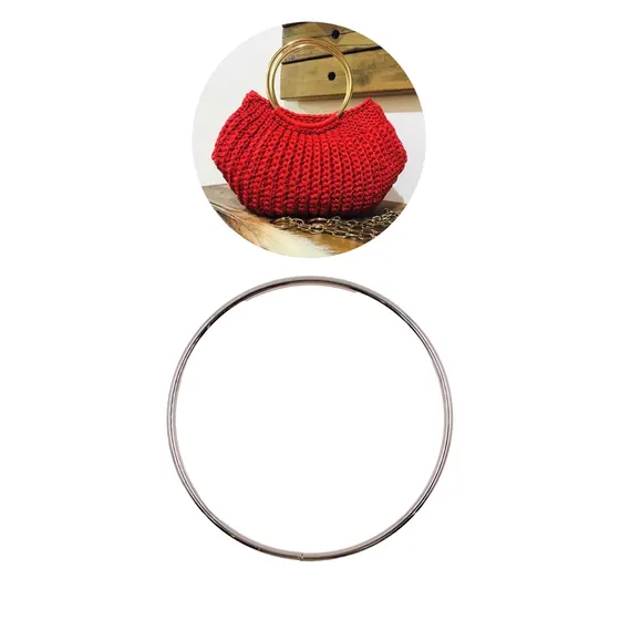 Alca Para Bolsa Redonda 11Cm Em Ferro (2 Pc) - Niquel