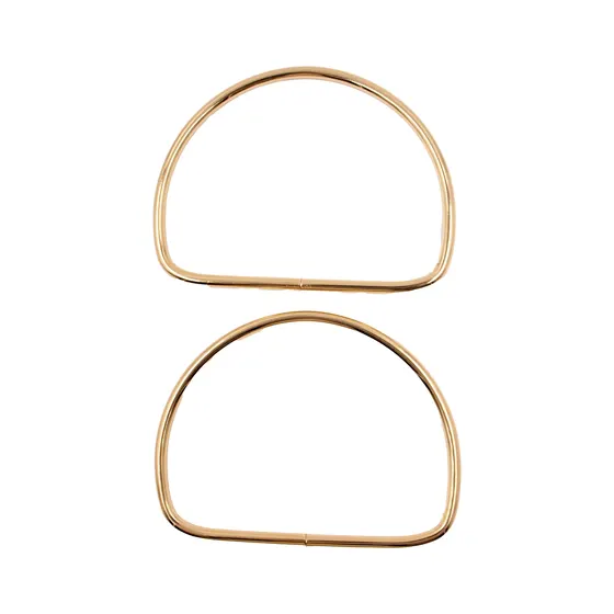 Alca Para Bolsa Meia Lua 11.7X9Cm Em Ferro (2 Pc) - Dourado