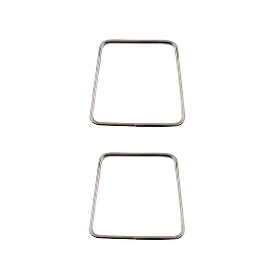 Alca Para Bolsa Retangular 12X13Cm Em Ferro (2 Pc) - Niquel