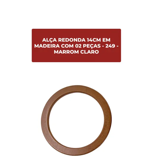 Alca Redonda 14Cm Em Madeira (2 Pc)