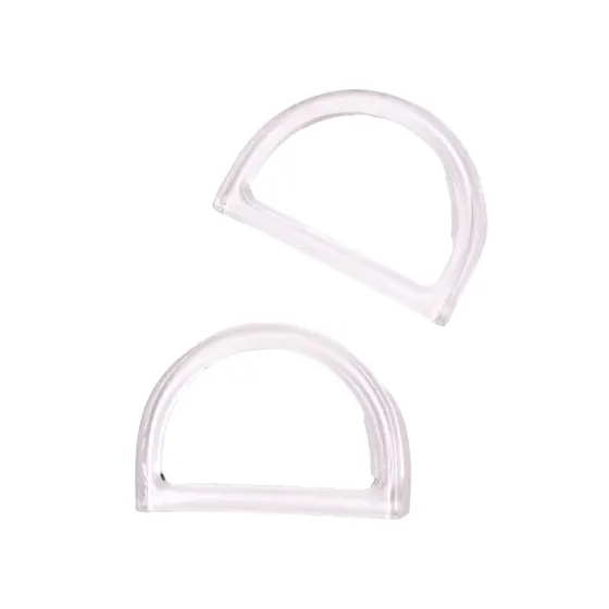 Alca Meia Lua 8.5X12Cm Em Plastico (2 Pc) - Cristal Transparente