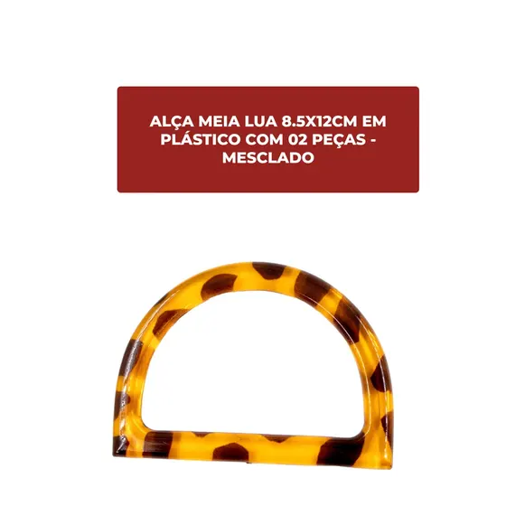 Alca Meia Lua 8.5X12Cm Em Plastico (2 Pc) - Mesclado