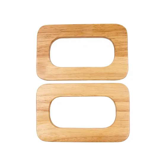 Alca Retangular 16X10Cm Em Madeira (2 Pc)