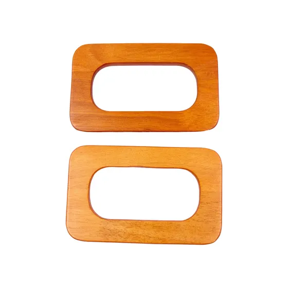 Alca Retangular 16X10Cm Em Madeira (2 Pc)