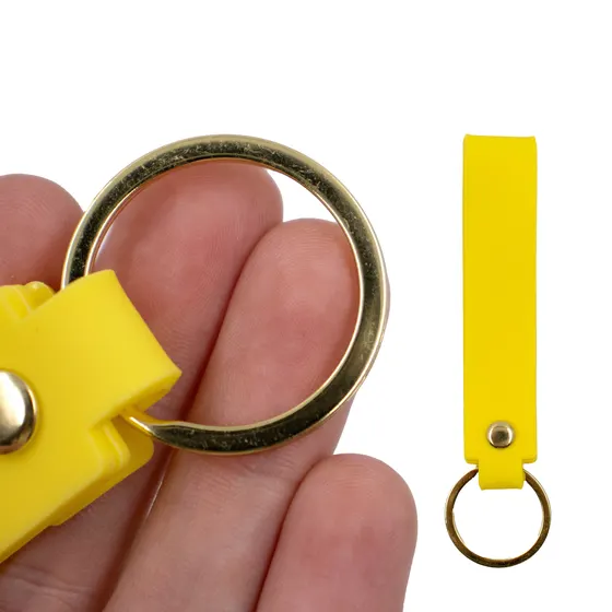 Alca Para Chaveiro Com Argola Dourada 2.0X11Cm (12 Pc) - Amarelo