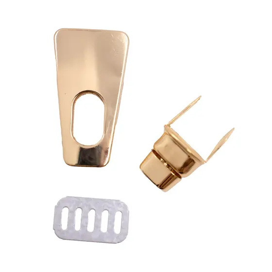 Fecho Torniquete Para Bolsa 49X28Mm Em Ferro (12 Pc) - Dourado