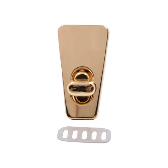 Fecho Torniquete Para Bolsa 49X28Mm Em Ferro (12 Pc) - Dourado