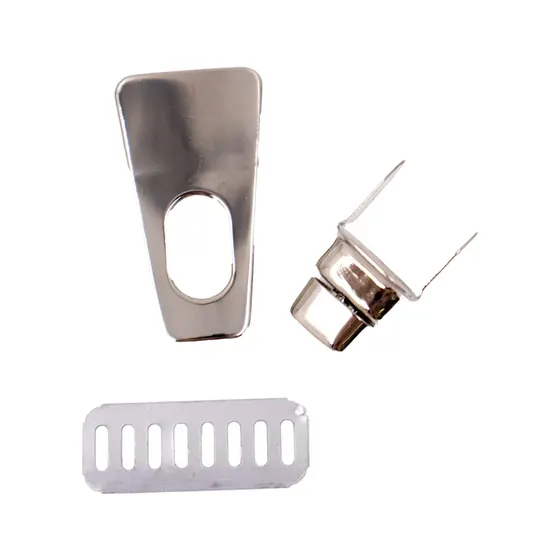 Fecho Torniquete Para Bolsa 49X28Mm Em Ferro (12 Pc) - Niquel