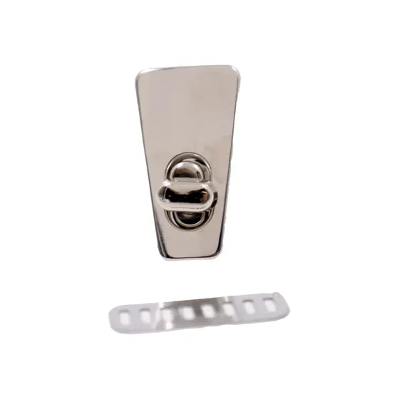 Fecho Torniquete Para Bolsa 49X28Mm Em Ferro (12 Pc) - Niquel