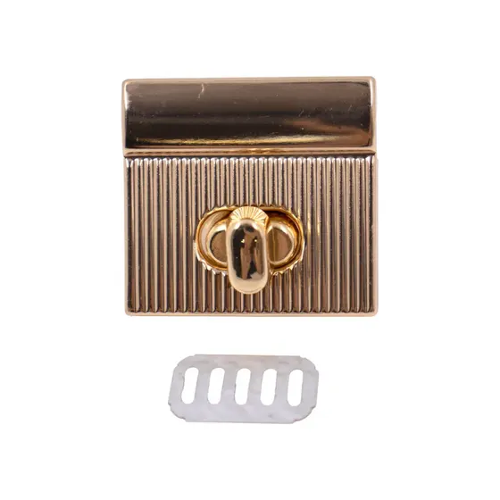 Fecho Torniquete Para Bolsa 40X37Mm Em Ferro (12 Pc) - Dourado