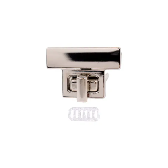 Fecho Torniquete Para Bolsa 39X27Mm Em Ferro (12 Pc) - Niquel