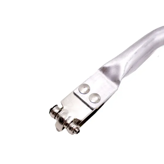 Fecho Tubular Para Bolsa 30X9.7Cm Em Ferro Unidade - Niquel