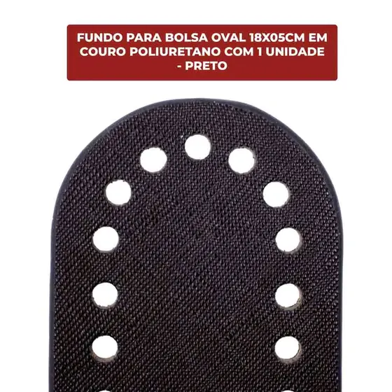 Fundo Para Bolsa Oval 18X05Cm Em Couro Pu Unidade