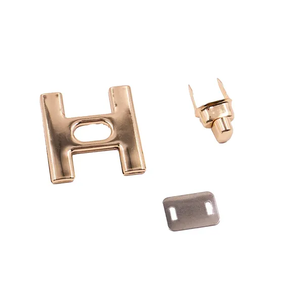 Fecho Para Bolsa H 46X45Mm Em Metal (10 Pc) - Dourado