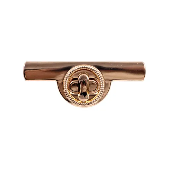 Fecho Para Bolsa Retangular 83X35Mm Em Metal (10 Pc) - Dourado