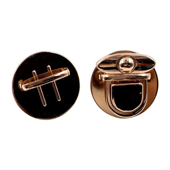 Fecho Para Bolsa Tic Tac 40X44Mm Em Metal 10 Pecas - Dourado