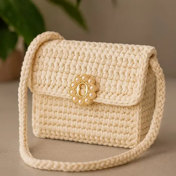 Fecho Para Bolsa Redondo Com Perolas 40Mm Em Metal (10 Pc) - Dourado