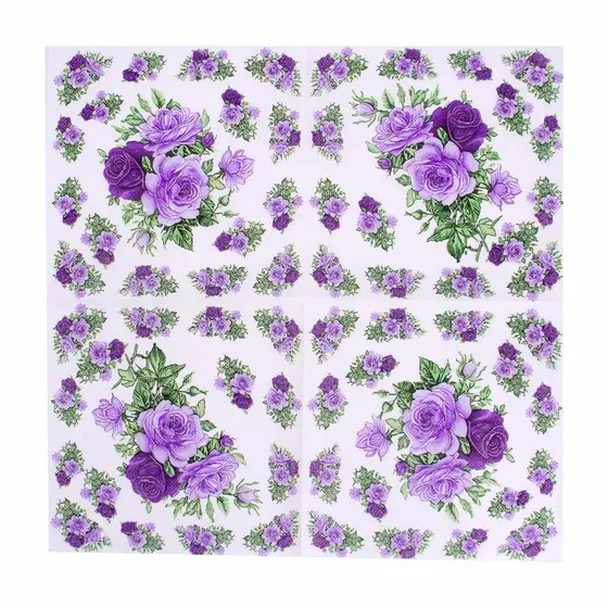 Guardanapos Decoupage 33X33Cm Flores Com 20 Unidades - Modelo 9