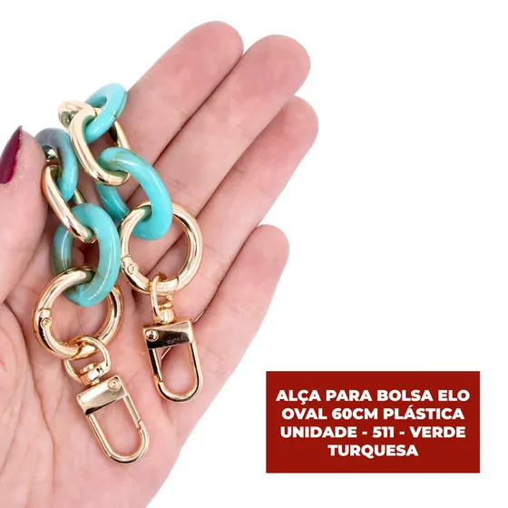Alca Para Bolsa Elo Oval 60Cm Plastica Unidade