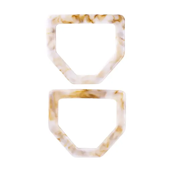 Alca Para Bolsa Pentagonal 10,5X9Cm Em Plastico (2 Pc)