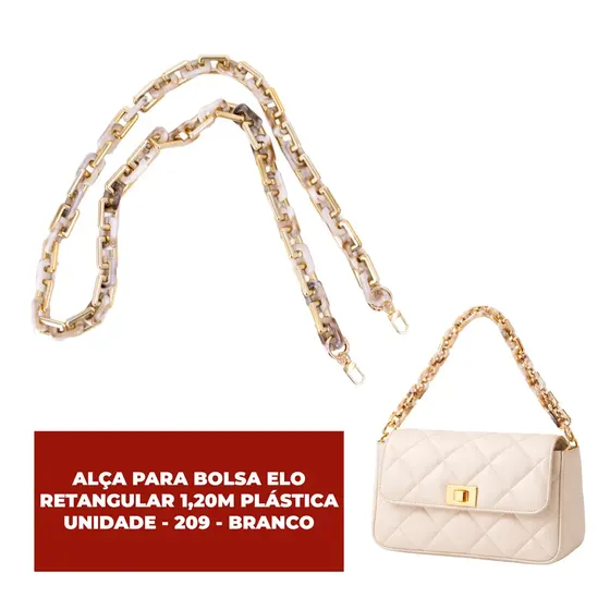 Alca Para Bolsa Elo Retangular 1,20M Plastica Unidade