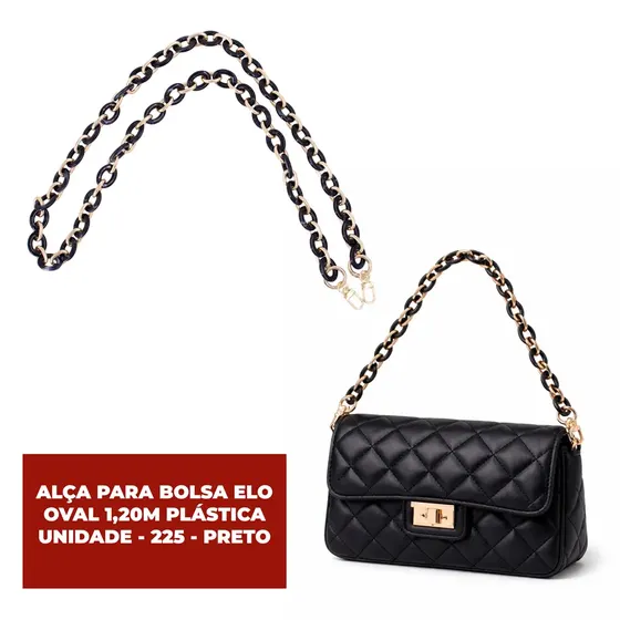 Alca Para Bolsa Elo Oval 1,20M Plastica Unidade