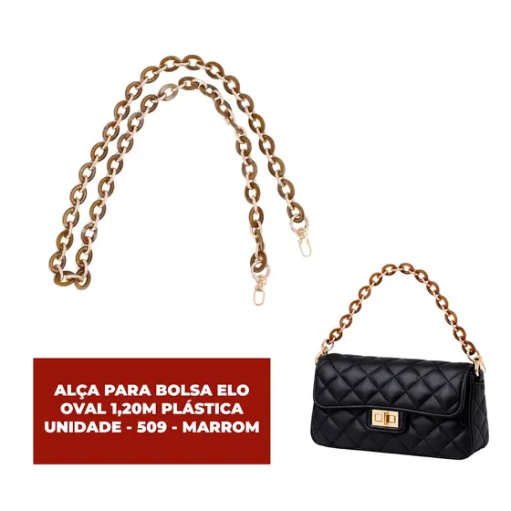 Alca Para Bolsa Elo Oval 1,20M Plastica Unidade