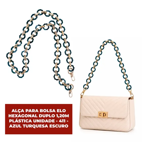 Alca Para Bolsa Elo Hexagonal Duplo 1,20M Plastica Unidade