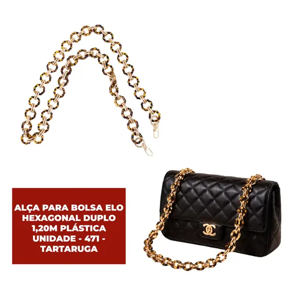 Alca Para Bolsa Elo Hexagonal Duplo 1,20M Plastica Unidade