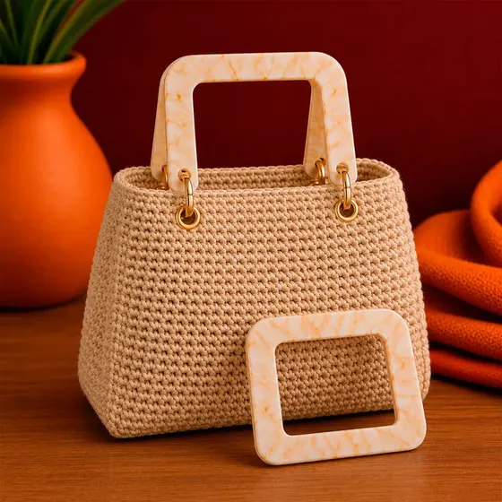 Alca Para Bolsa Retangular Em Plastico (2 Pc)
