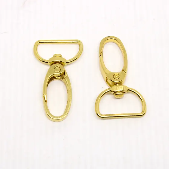 Fecho Mosquetao Base Oval 42Mm Em Zamak (50 Pc) 073 - Dourado 073