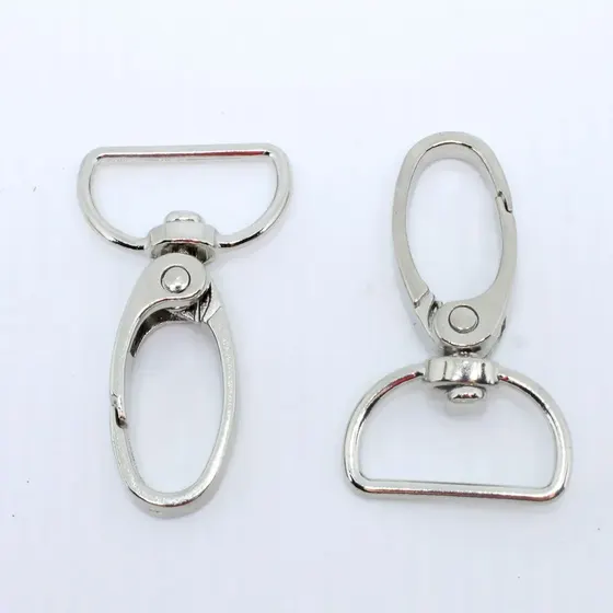 Fecho Mosquetao Base Oval 42Mm Em Zamak (50 Pc) 074 - Niquel 074