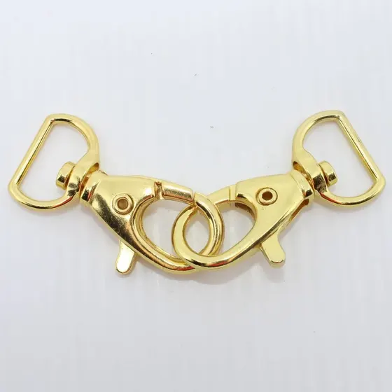 Fecho Mosquetao Base Reta 38Mm Em Zamak (100 Pc) 073 - Dourado 073